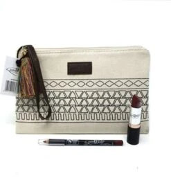 PuroBio Kit Pochette Geometrica 2 Con Rossetto Lipstick E Matita Labbra