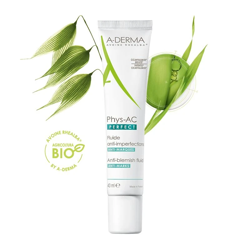 A Derma A-Derma Phys-AC PERFECT Fluido Anti-imperfezioni - Pelle Grassa A Tendenza Acneica 40ml 3 A Derma A-Derma Phys-AC PERFECT Fluido Anti-imperfezioni - Pelle Grassa A Tendenza Acneica 40ml