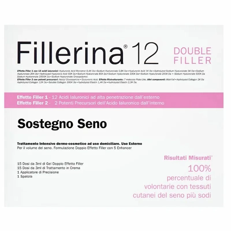 Fillerina 12 Double Filler Sostegno Seno Grado 3 Trattamento Intensivo 15 Dosi Crema + 15 Dosi Gel D 3 Fillerina 12 Double Filler Sostegno Seno Grado 3 Trattamento Intensivo 15 Dosi Crema + 15 Dosi Gel D