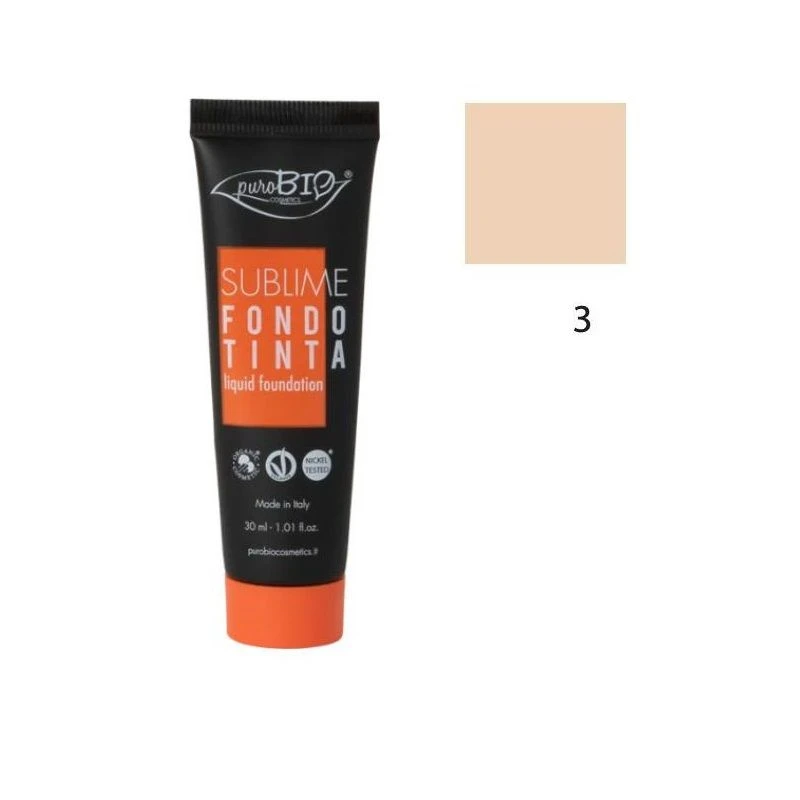 PuroBio Sublime Fondotinta Liquido N.03 Da 30ml 3 PuroBio Sublime Fondotinta Liquido N.03 Da 30ml
